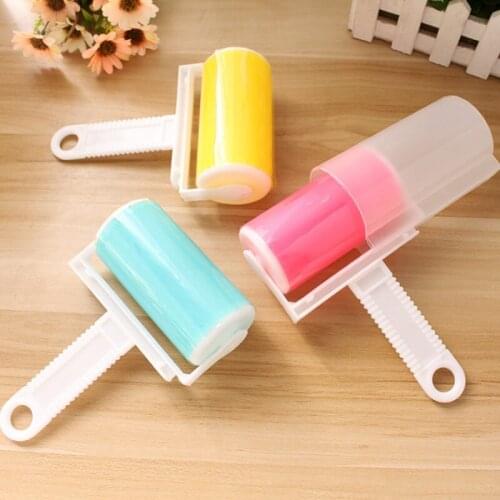 1pc Hot Remover Washable Brush Fluff Cleaner Sticky Picker Lint Roller Carpet Dust Pet Hair Clothes Reusable Home Essential Tool