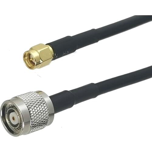 1Pcs RG58 SMA Male plug to RP-TNC Male Jack Straight Connector RF Coaxial Jumper Pigtail Cable 4inch~20M