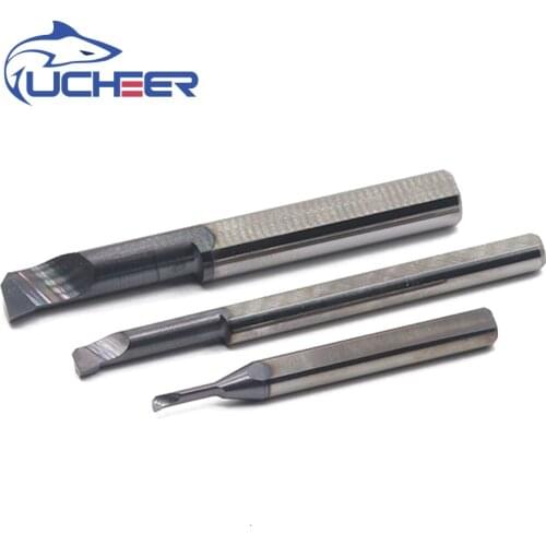 UCHEER 1pc Lathe Boring Cutter Coated Mini Internal Turing Tool Copying Small Hole SBFR small bore copper - aluminum stainless