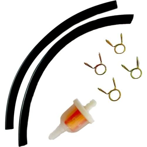 1pcs Fuel Filter Gass Oil Gasoline Filter 6mm + Hoses + Clamps Carburetor Main Jet Fuel Injector For Car Moped Scooter ATV Quad