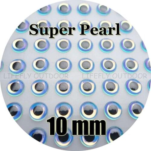 10mm 3D Super Pearl / Wholesale 250 Soft Molded 3D Holographic Fish Eyes, Oval Pupil, Fly Tying, Jig, Lure Making, Craft