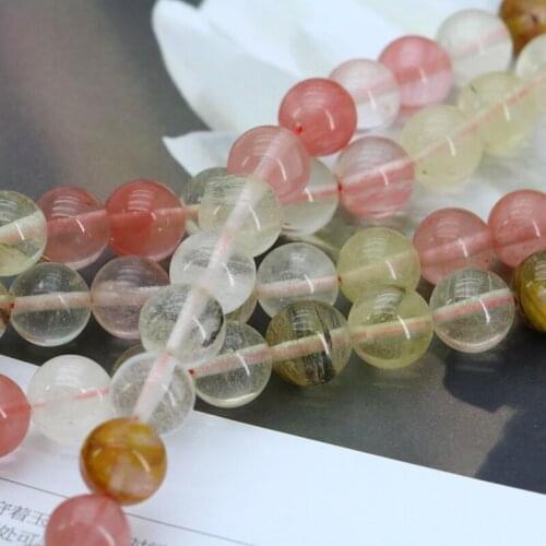 10mm Pink multicolor watermelon tourmaline round loose beads 15inches 2pc/lot DIY suitable for women making jewelry wholesale