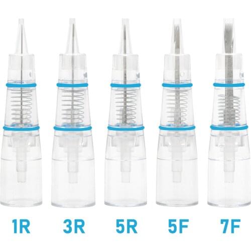 10pcs 0.35mm Tattoo Needles 1/3/5RL 5F/7F Makeup Needle 316 Stainless Steel Disposable Tattoo