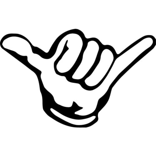 15.9X10CM Hang Loose Trunk Bumper Decoration Vinyl Decal Car Stickers