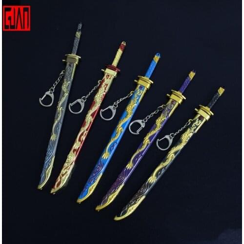22 Cm Golden Dragon Bouncing All Zinc Alloy Non Cutting Edge Home Zinc Alloy Metal Die Casting Mini Sword Toy Animation Game