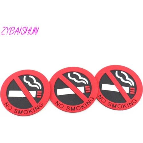 3 pcs. Rubber No Smoking Warning Sign Sticker for Mercedes-Benz all class A B C E S G M ML CL CLK CLS GL GLK R SL SLK SLS-Series