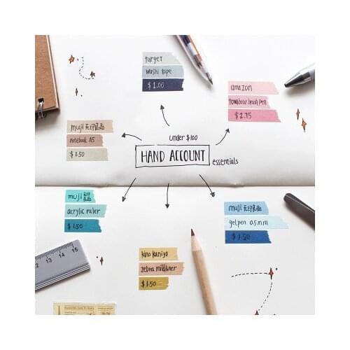 4pcs/set Japanese Decoration Kawaii Masking Rainbow Paper Diy Washi Tape Stickers Scrapbooking Cute Stationary School Supplies