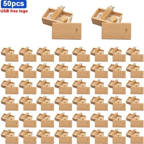 50pcs/lot Personalised Natural Maple Wood USB 2.0 Flash Memory Pendrive Sticks Wedding Photography 4GB 8GB 16GB 32GB Pen drive