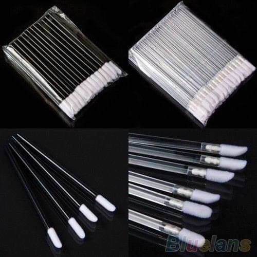 50Pcs Disposable Lip Brush Cosmetic Lipstick eyelash makeup brushes Gloss Wands Applicator Makeup Tool Pretty brochas maquillaje