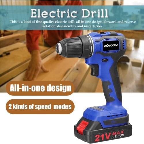 Household Cordless Electric Drill 2 Speed Control Modes Rotation Ways Adjustment 21 Gears of Torques Adjustable Mini Screwdriver