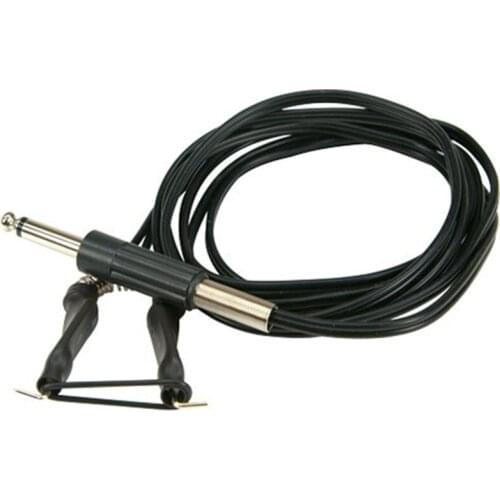Black Silicone Clip Cord 6ft Long works with Mono Plug Tattoo Power Supply -- TP-X-019