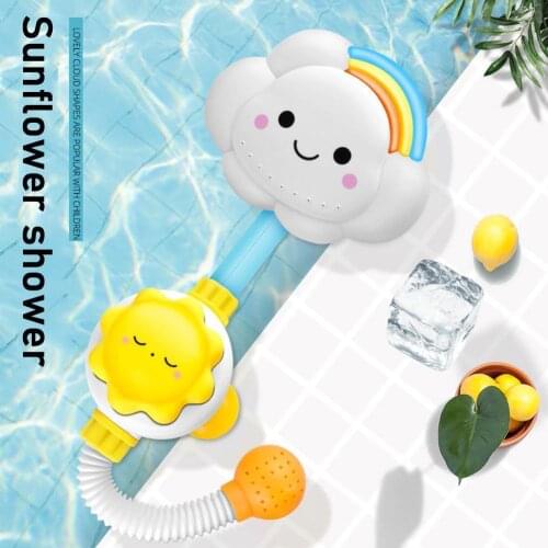 Baby Shower Sunflower Shower Summer New Cloud Rainbow Water Shower Bathroom Toys F1Y5