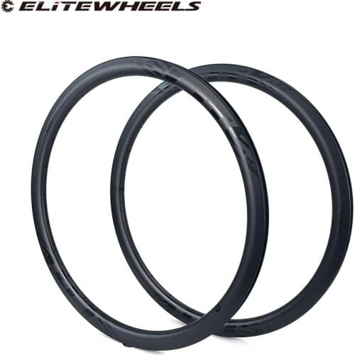 ELITE 700c Carbon Disc Brake Rim 38mm UD Matte Finish 25mm Or 27mm Width Clincher Tubular Tubeless For Bicycle Wheel 18H 20H 24H