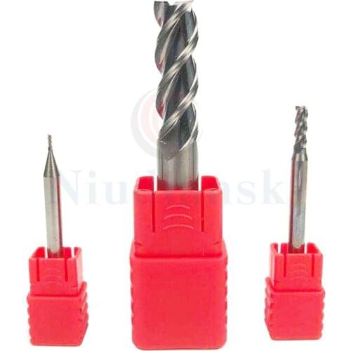 HRC55 CNC lathe tools Milling cutter for aluminum 3-blade tungsten steel carbide high-gloss mirror aluminum alloy Flat End Mills