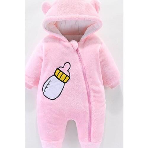 Winter Baby Overalls For Baby Kids Costume Cute Dinosaur Newborn Girl Clothes Thick Rompers For Baby Boy Jumpsuit Infant Clothes