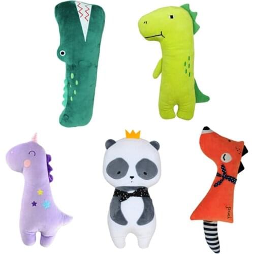 Cute Cartoon Animal Child Car Seat Safety Strap Set Comfort Plush Doll Seatbelt Pillow Auto Seat Belt Strap Cover