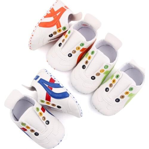 New toddler Baby Kids Boys Girls Soft Crib Shoes Faux Leather Sneakers Anti-slip Trainers kids shoes