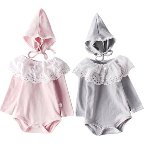 Girls Lace Newborn Baby Rompers For Baby Girl Romper Long Sleeve Baby Clothes For Girls Jumpsuit 100% Cotton Baby Boys Romper