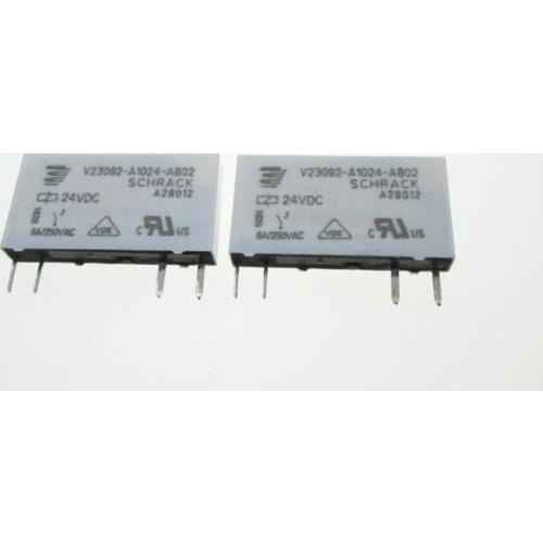 HOT NEW 24V relay V23092-A1024-A802 24VDC V23092-A1024-A802-24VDC V23092A1024A802 24VDC DC24V 24V 6A 250VAC 4PIN