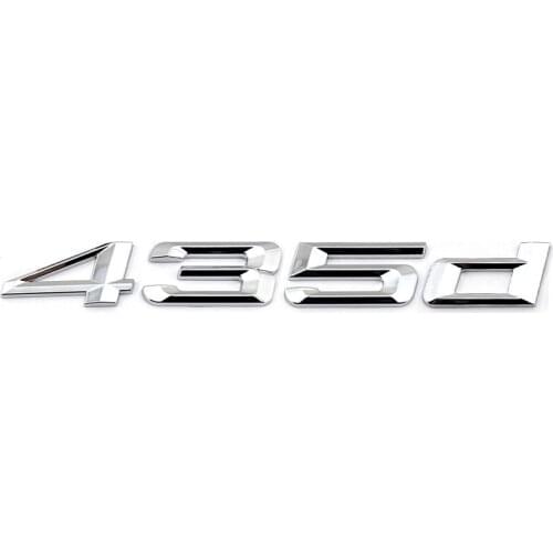 Matte Black Gloss black 435D Boot Trunk Letter Emblem Badge For 4 SERIES F32 F33 F36