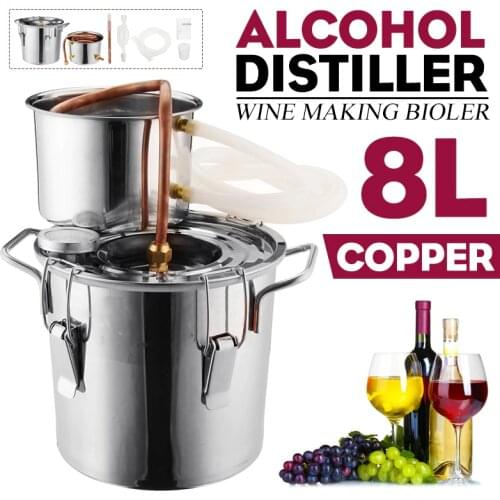 Efficient 8L Wine Beer Alcohol Distiller Moonshine Alcohol Home DIY Brewing Kit Home Distiller Copper Distiller Equipment