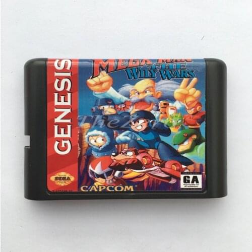 Mega Man The Wily Wars EU/JAP Shell for 16 bit Game Card for Genesis System for Sega Mega Drive
