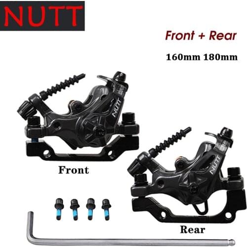 NUTT 160 180 MM Front Rear Alloy Mechanical Disc Brake Bilateral Calipers Rotor Set BMX For MTB Scooter Mountain Bicycle Parts