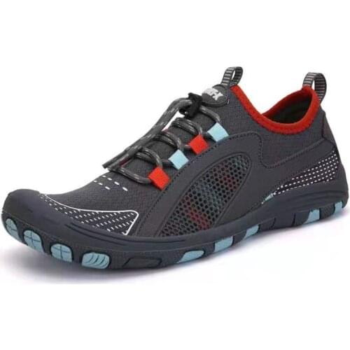 Mens Summer Mesh Hollow Lace Up Outdoor Large Size Sports Shoes Water Shoes Swimming Shoes Mountaineering Shoes Beach Shoes