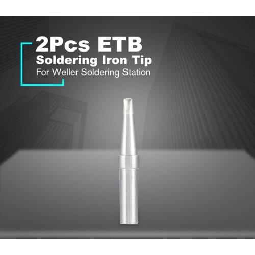 2Pcs ET Soldering Iron Tips ETB Welding Tools ETS Soldering Tip for Weller WES50/WES51/WESD51 Soldering Station Rapid Heating