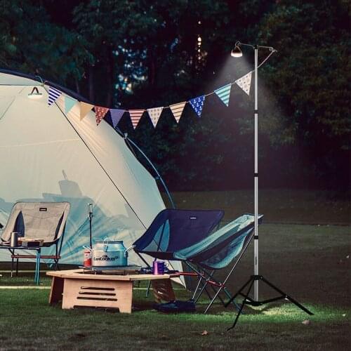 Naturehike Aluminum Alloy Adjustable Camping Lamp Holder Telescopic Lamp Frame Stable Silver Lamp Holder NH17D015-J