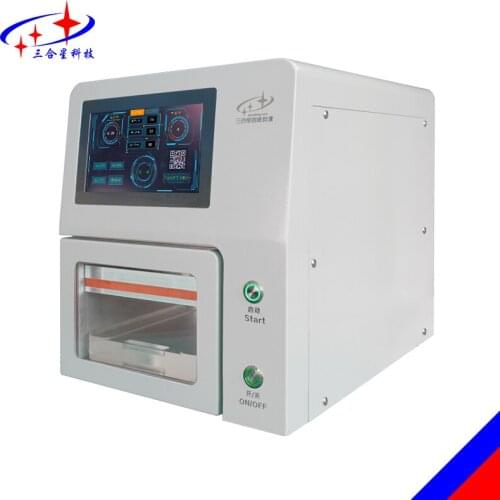 Lcd lamination machine with 2019 newest technology oca vacuum laminator white color for edge and flat screen maximum 9inch