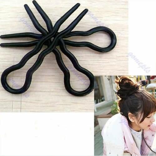 New Black 3pcs 90mm U-shaped Hair Pins Clip Hair Grips Tool