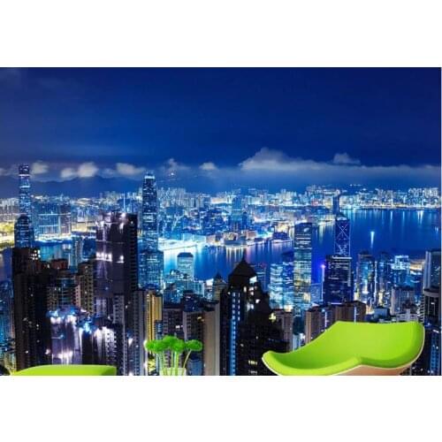 Custom Photo Wallpaper City view Beautiful Vinyl Wall Mural Home Decor Modern Fashion Waterproof Silk Mural
