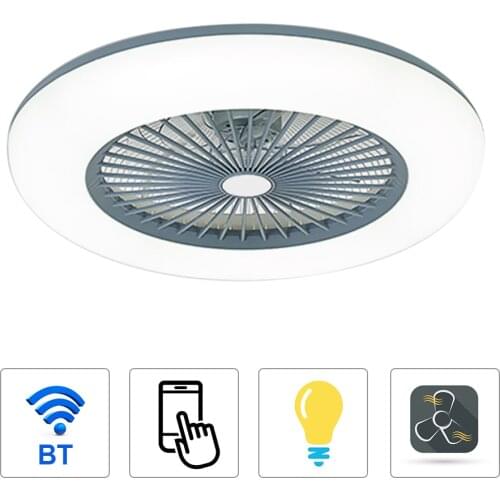 Ceiling Fan with Lighting 180V-265V LED Light with APP Mobile Phone Control Support Bluetooth Connection for Bedroom Living Room