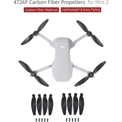 DJI Mini 2 Carbon Fiber Propellers 4726F Lightweight Low Noise Drone Accessories For DJI Mini 2 Drone Accessories Parts