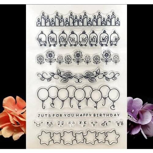 Balloon Background Transparent Clear Silicone Stamps For DIY Scrapbooking/Sentiment Stamp Photo Album Decorative Card Making