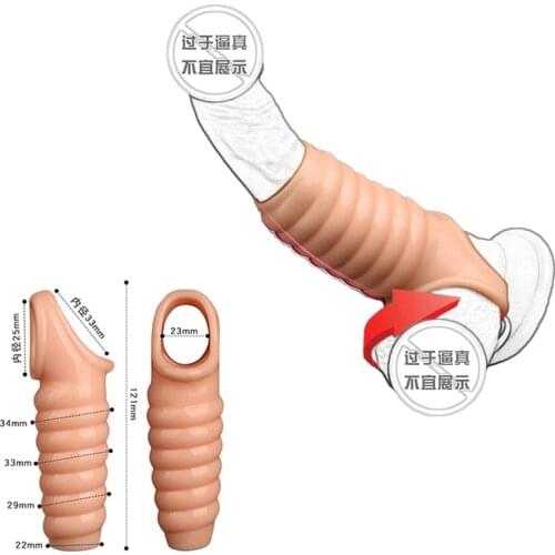 Dick Adult Toys Vibrating Sleeve For Men Dildo Extender Reusable Penis Ring Intimate Goods Penis Enlargement Rings Cock Silicone