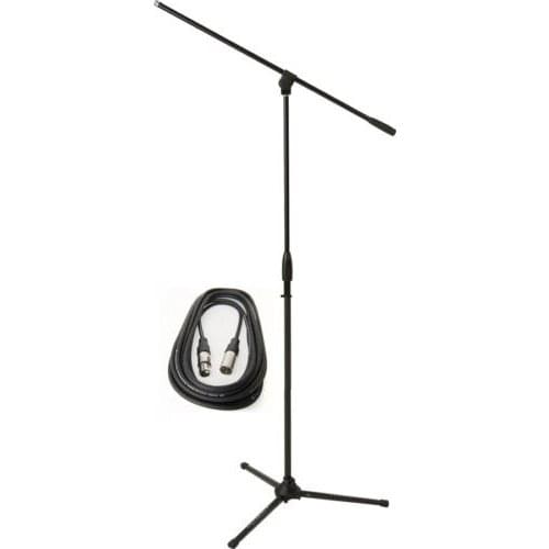 Musicians Tripod Mic Stand with 25FT Mic Cable