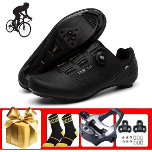 Athletic Cycling Shoes Men Women Breathable Self-locking Zapatos Ciclismo Racing Bicycle Shoes Add SPD Pedals Outdoor Footwear