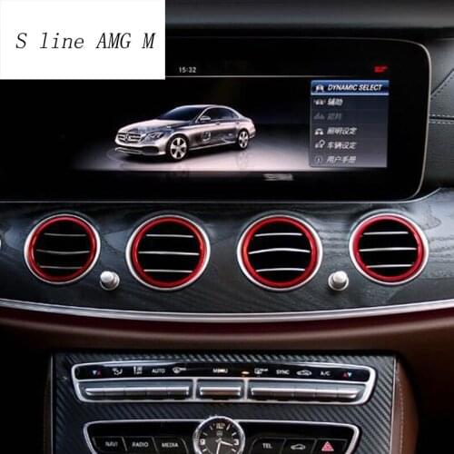 Car Styling Center Console outlet Back Air Vent Panel covers Stickers for Mercedes Benz E class W213 Interior Auto Accessories