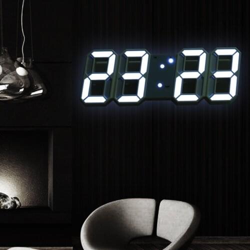 LED Digital Wall Clock Alarm Date Temperature Automatic Backlight Table Desktop Home Decoration Stand hang Clocks