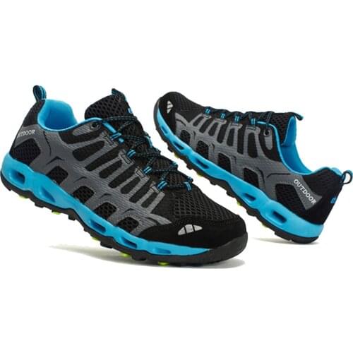 TaoBo Mens blue wading Shoes Design Breathable Bandage Fashion Shoes for Womens Backwater Hiking Shoes