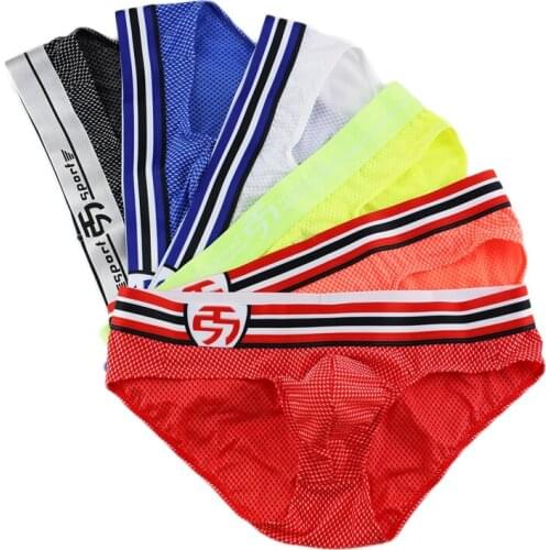 6PCS Men Underwear Sexy Men Soft Low Waist Briefs Breathable Men Slip Cueca Male Panties Wide Belt Underpants Brief High Quality