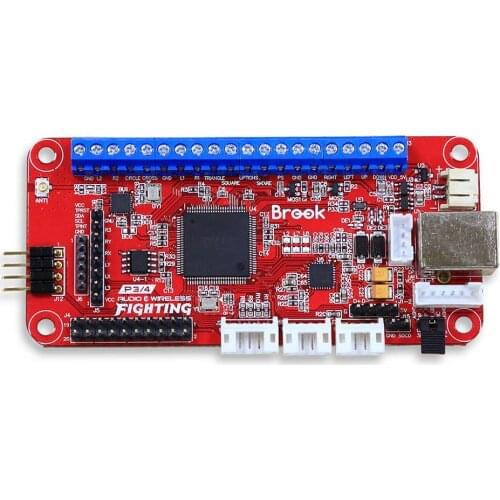 Brook Universal Audio & Wireless Fighting Board with Headers Pins Fight Board DIY Kit for PS4/PS3/Switch/PC