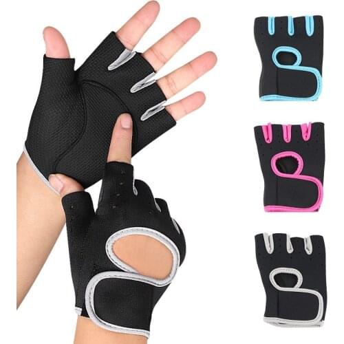 Bicycle Gloves Gym Fitness Half-finger Gloves Rubber Non-slip Pull-ups Exercise Gloves Dumbbell Horizontal Bar Bracer Gloves