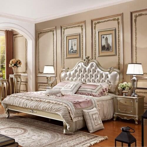 Xinbaijiahui European simple high box storage bed 1.8m double bed European solid wood master bedroom box wedding bed F40