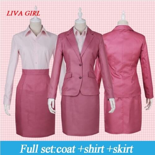 Wotaku ni Koi wa Muzukashii Momose Narumi Women Business Suit Work Wear Coat Shirt Dress Uniform Outfit Anime Cosplay Costumes