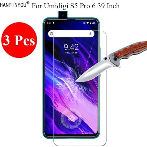 3 Pcs/Lot New 9H 2.5D Tempered Glass Screen Protector For Umidigi S5 Pro S5Pro 6.39" Protective Film + Clean Tools