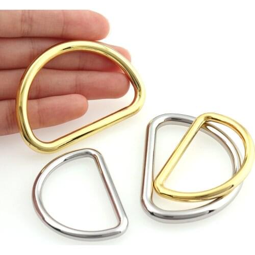 Metal High Quality Hand Bag Purse Strap Dog Collar Chain Web D Ring Buckle 40mm 50mm Clasp DIY Heavy Duty Strong Thickness 6pcs