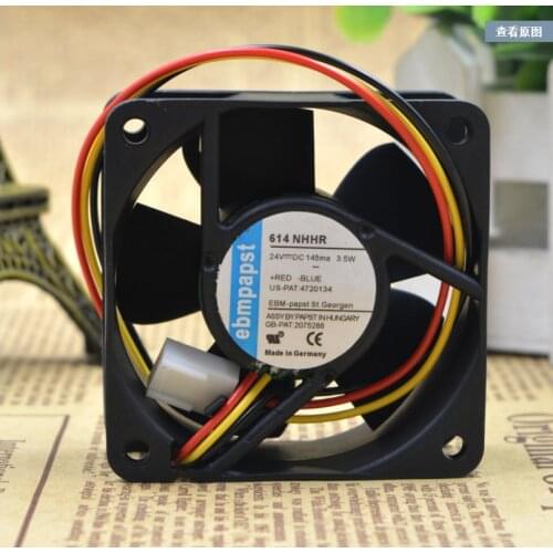 614 NHHR 614NHHR DC 24V 3.0W 2-wire 60x60x25mm Server Square Fan
